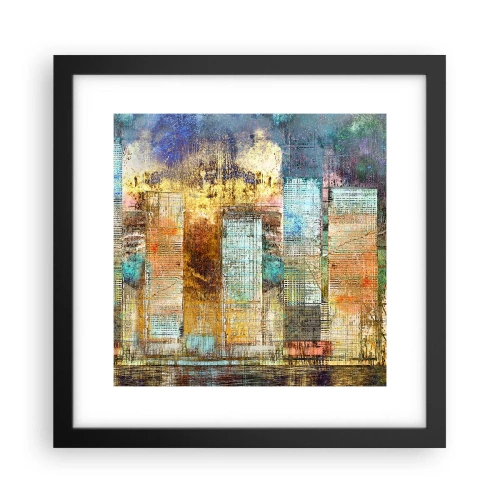 Poszter fehér keretben - Napfényes metropolisz - 30x30 cm