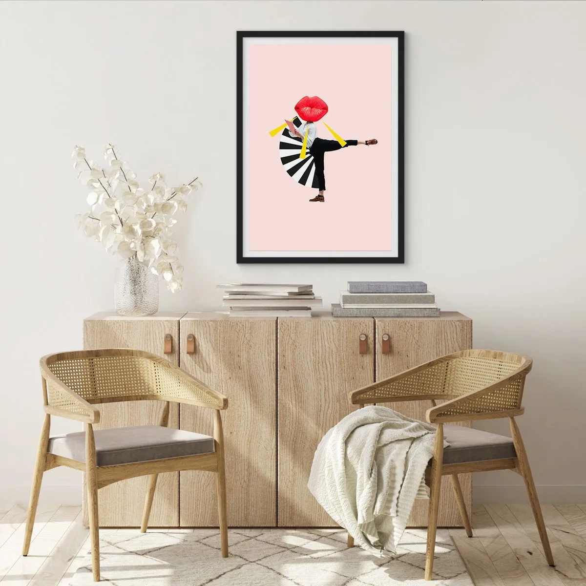 Poszter fehér keretben - Szürreális pop art - 40x50 cm