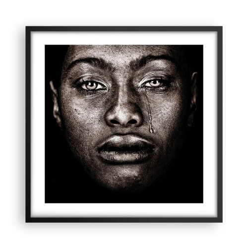 Poszter fehér keretben - Egy könnycsepp - 50x50 cm