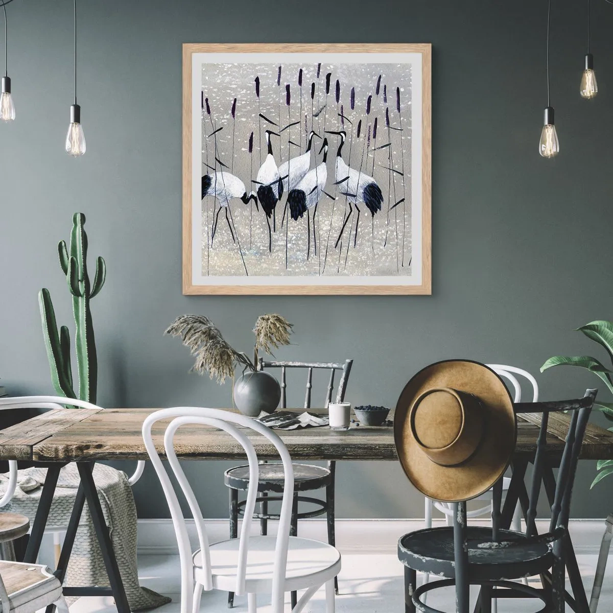 Poszter világos tölgy keretben - A sajátjaik között - 40x40 cm