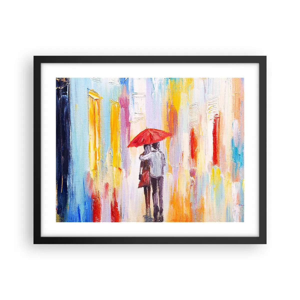 Poszter fehér keretben - Hadd essen az eső - 50x40 cm