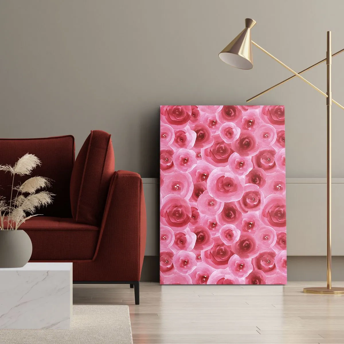 Vászonkép - Rózsák alul és felül - 70x100 cm