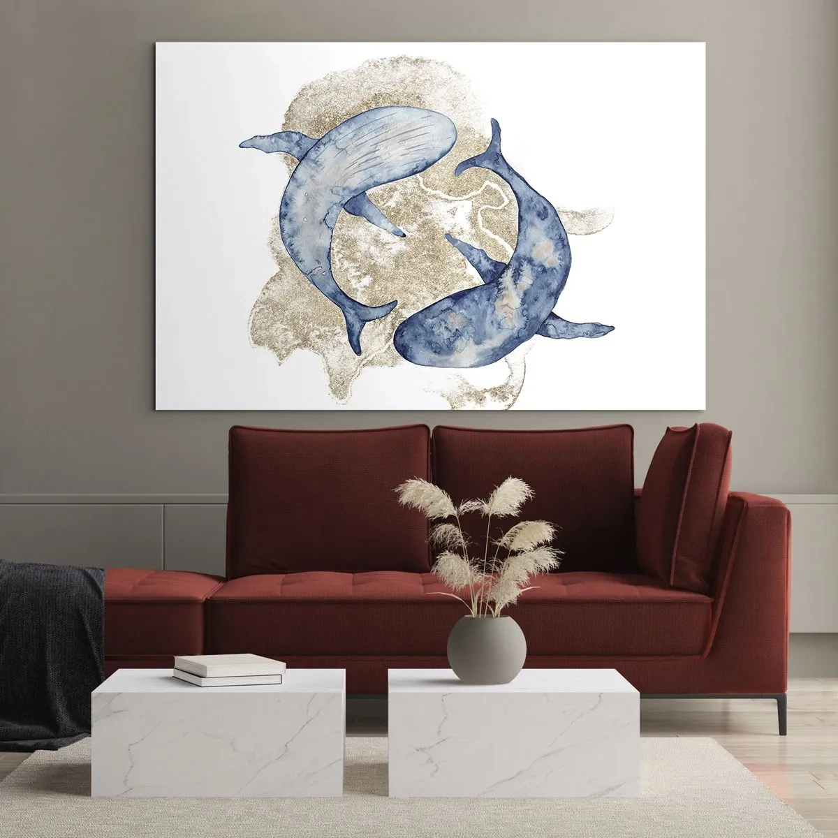 Üveg kép - Barátság vagy szerelem? - 120x80 cm