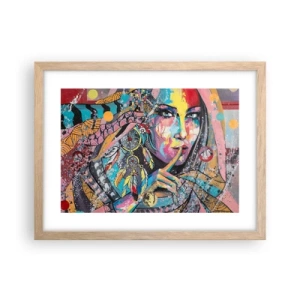 Poszter világos tölgy keretben - Maradj csendben, amíg meg nem érted - 40x30 cm