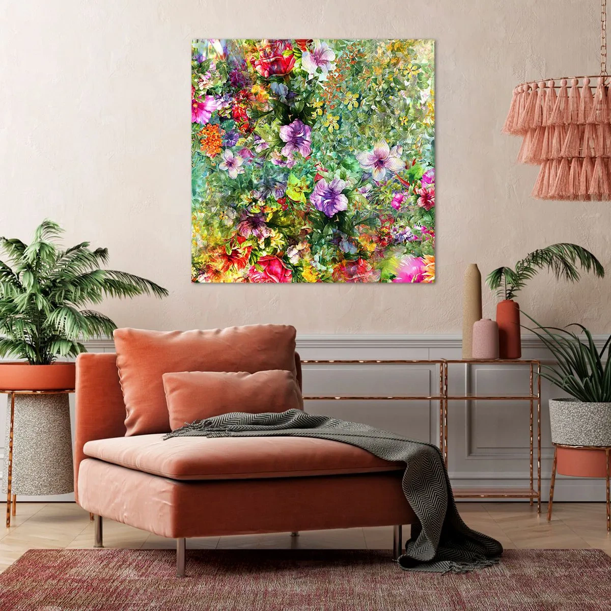 Vászonkép - Virágokban a vesztünk - 30x30 cm