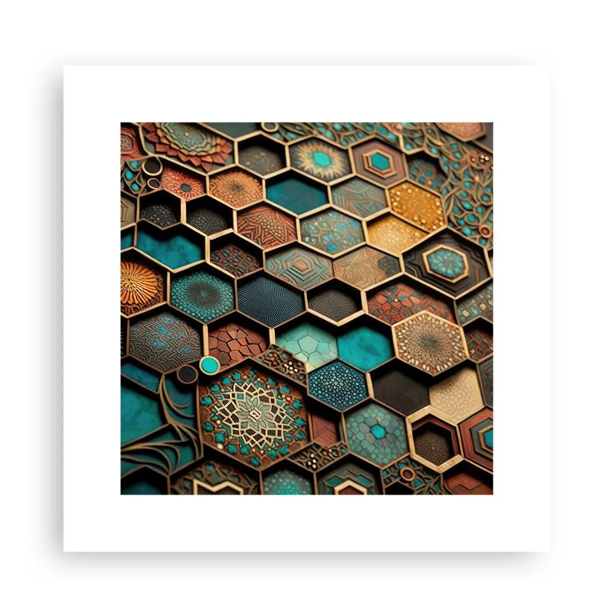 Poszter - Arab ornamentika - egy variáció - 30x30 cm