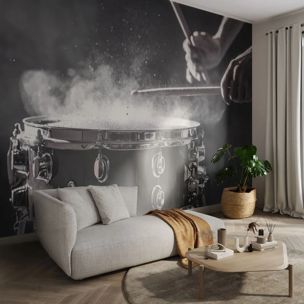 Fotótapéta Premium Canvas - A zene pulzusa - Zene, Hangszer, Dob - 500x350 cm