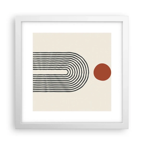 Poszter fekete keretben - Formák és színek vonzalma - 30x30 cm