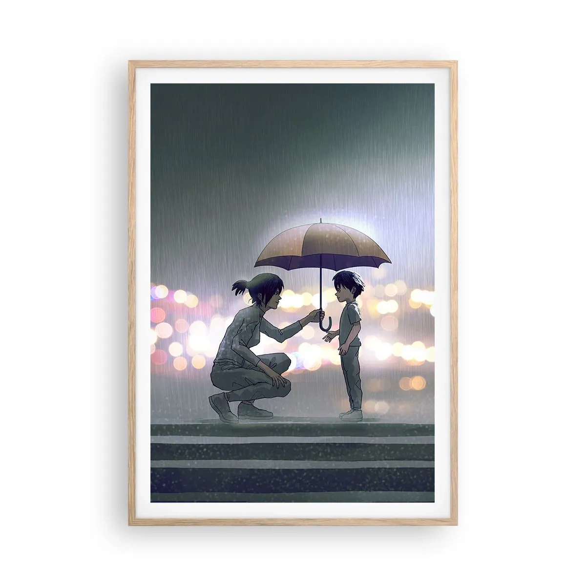 Poszter világos tölgy keretben - És most minden rendben - 70x100 cm