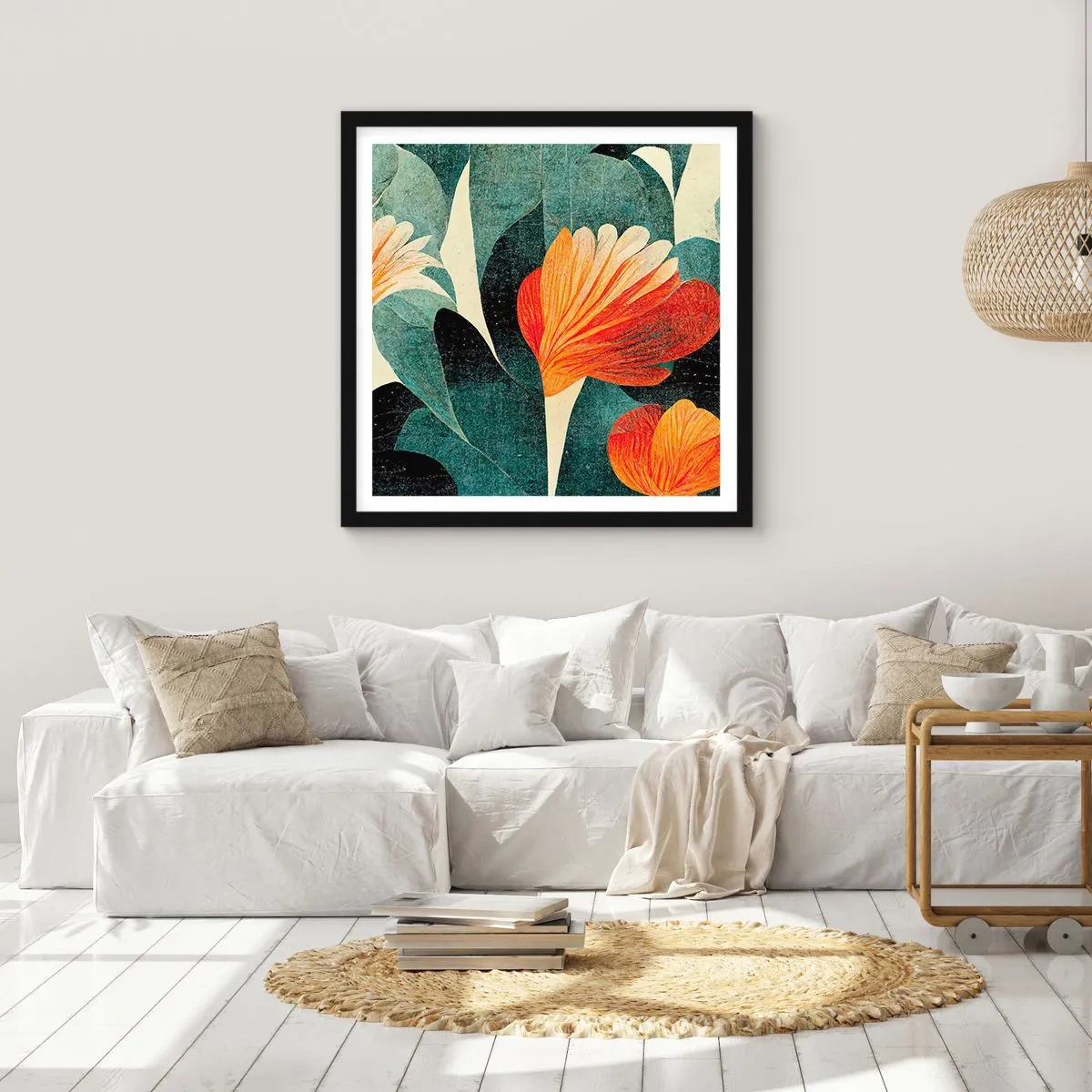 Poszter fehér keretben - A trópusok forrósága és a zöldellő hűvösség - 30x30 cm