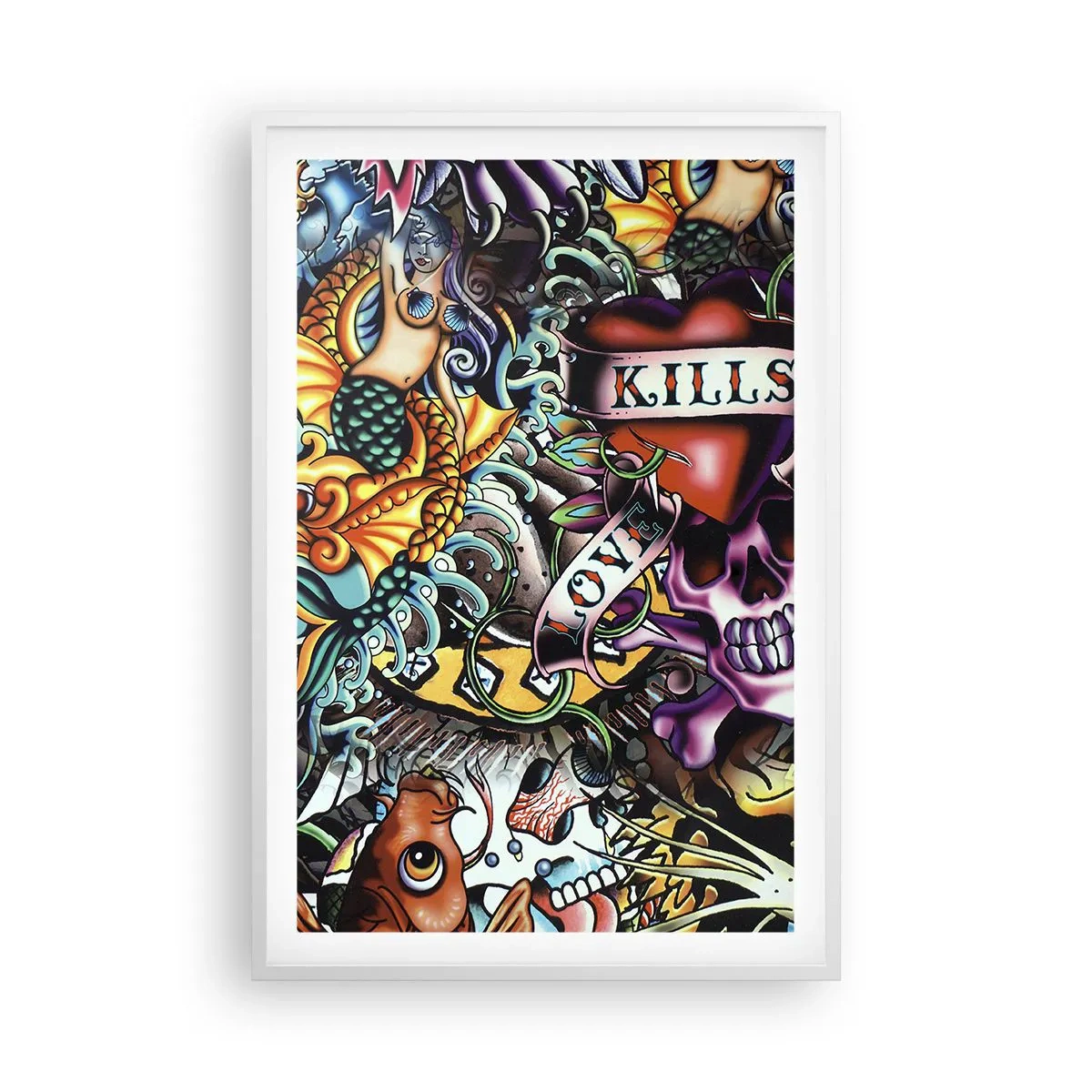 Poszter fekete keretben - A tetováló művész álma - 61x91 cm