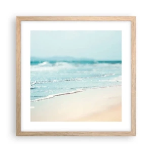 Poszter világos tölgy keretben - Hő és zaj - 40x40 cm