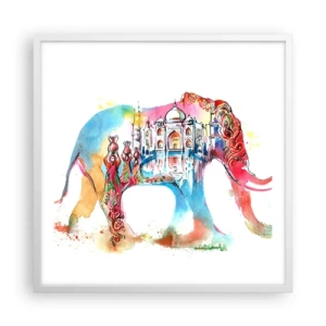 Poszter fekete keretben - India - a szerelem aurája - 60x60 cm