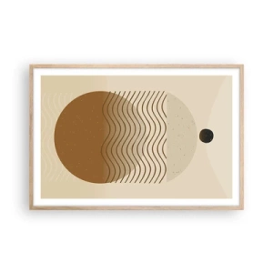 Poszter világos tölgy keretben - A geometriai formák eredetéről - 91x61 cm