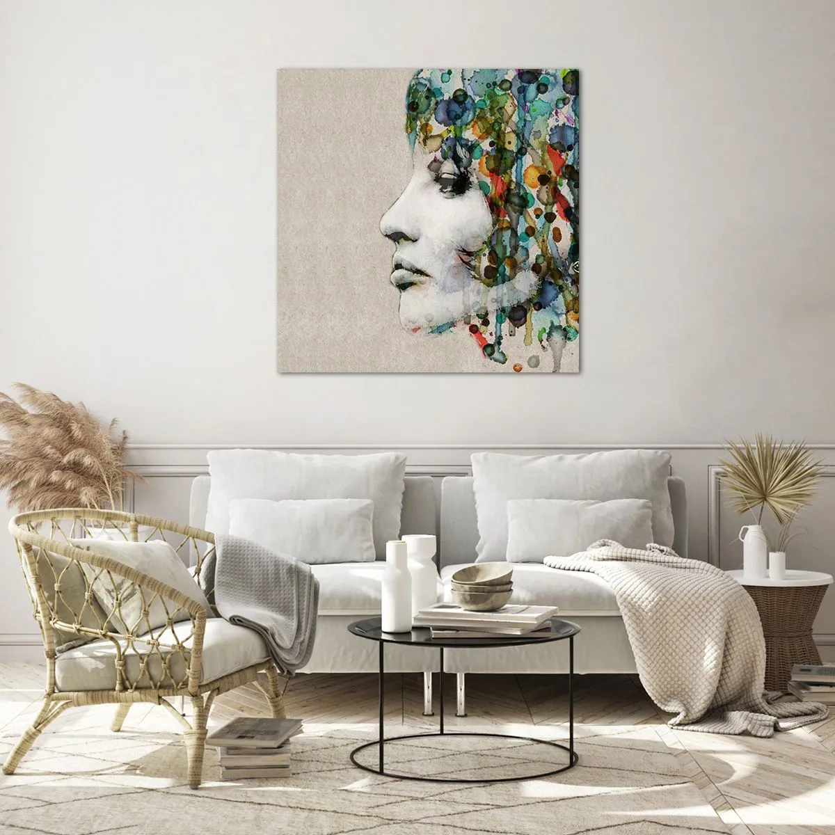 Üveg kép - Előbúj a szürkéből - 60x60 cm