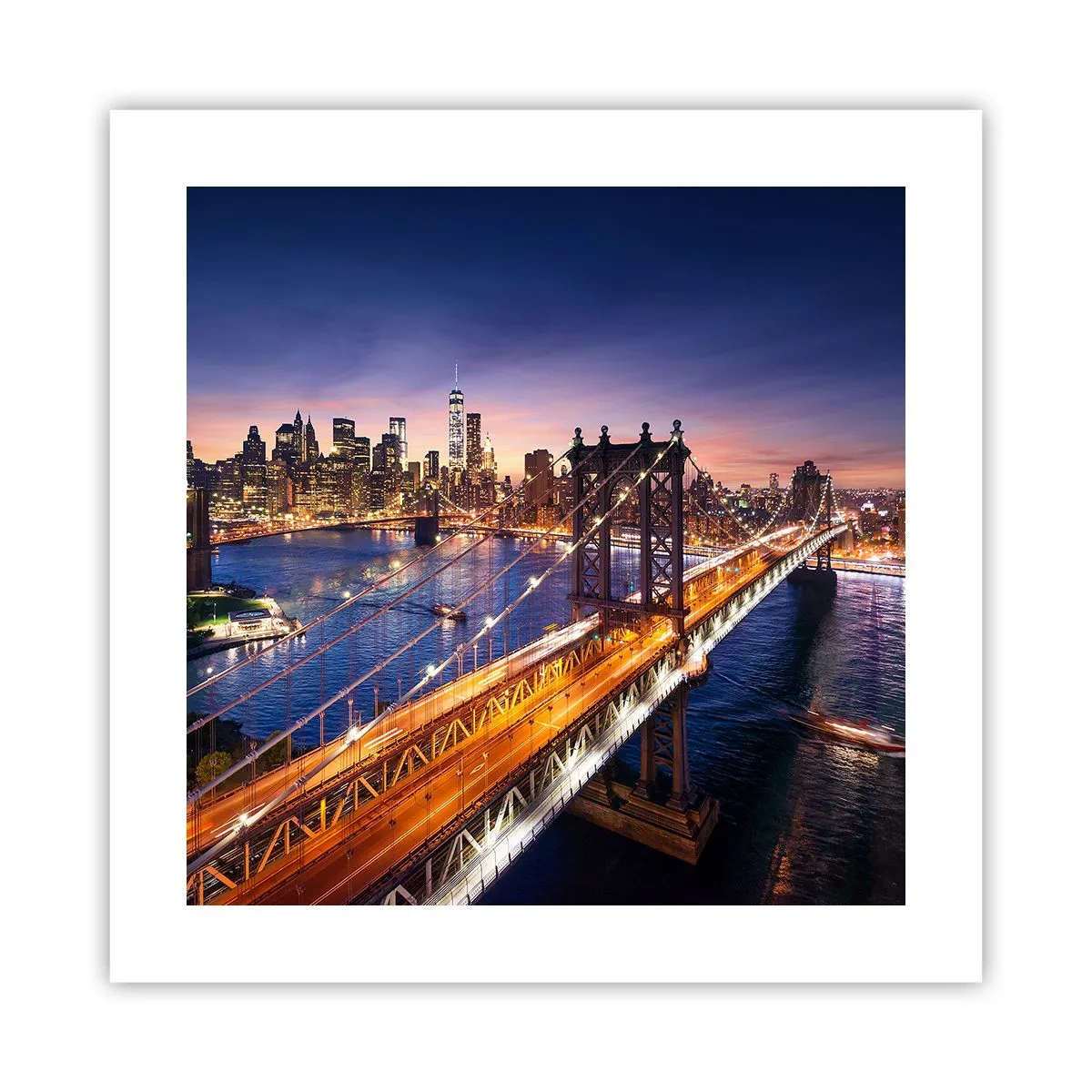 Poszter - Ragyogó híddal a város szívébe - 40x40 cm