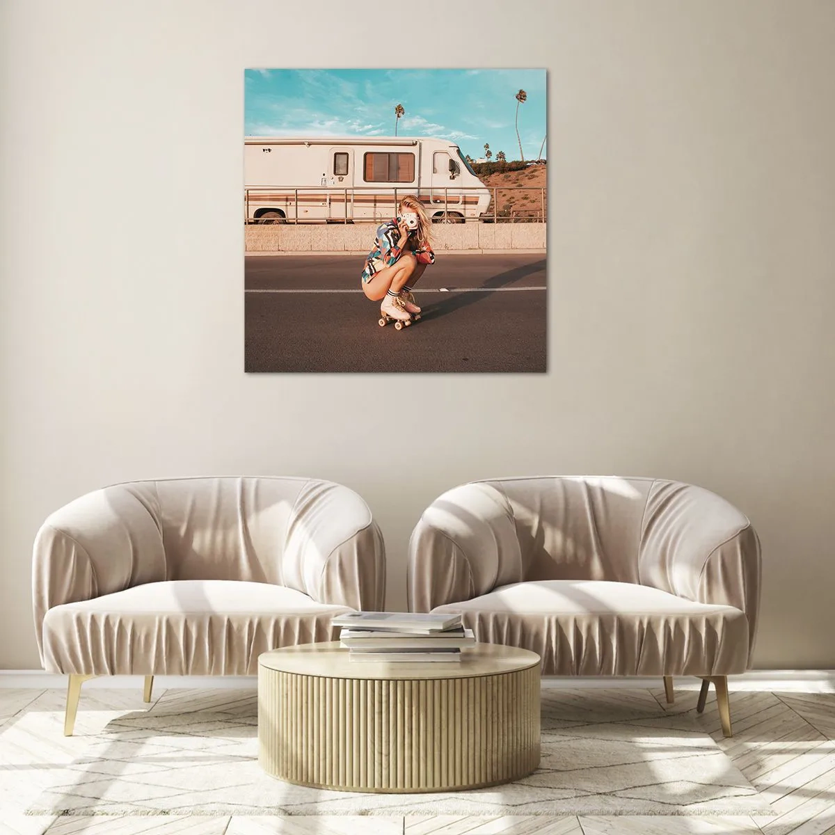 Üveg kép - Mosolyt kérek! - 60x60 cm