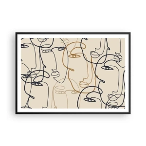 Poszter fehér keretben - Többszörös portré  - 100x70 cm