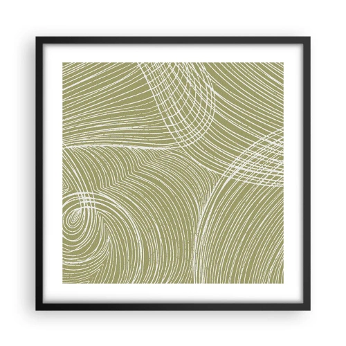 Poszter fehér keretben - Bonyolult absztrakció fehérben - 50x50 cm