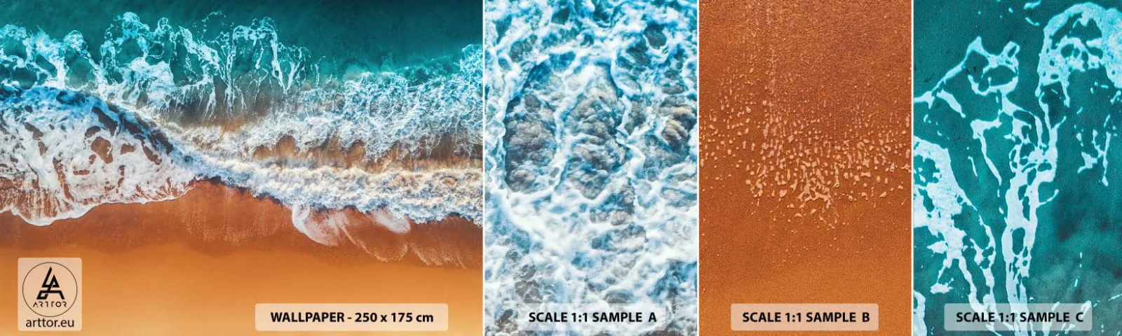 Fotótapéta Minta Öntapadós Deluxe Sticker - Mindig párban - Tájkép, Tenger, Strand - 100x30 cm