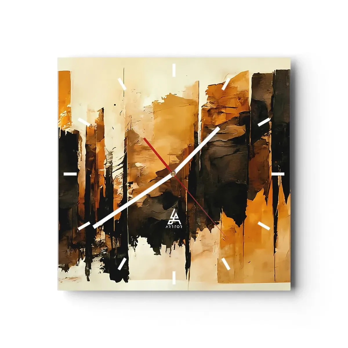 Falióra, Óra - A fekete és az arany harmóniája - 40x40 cm