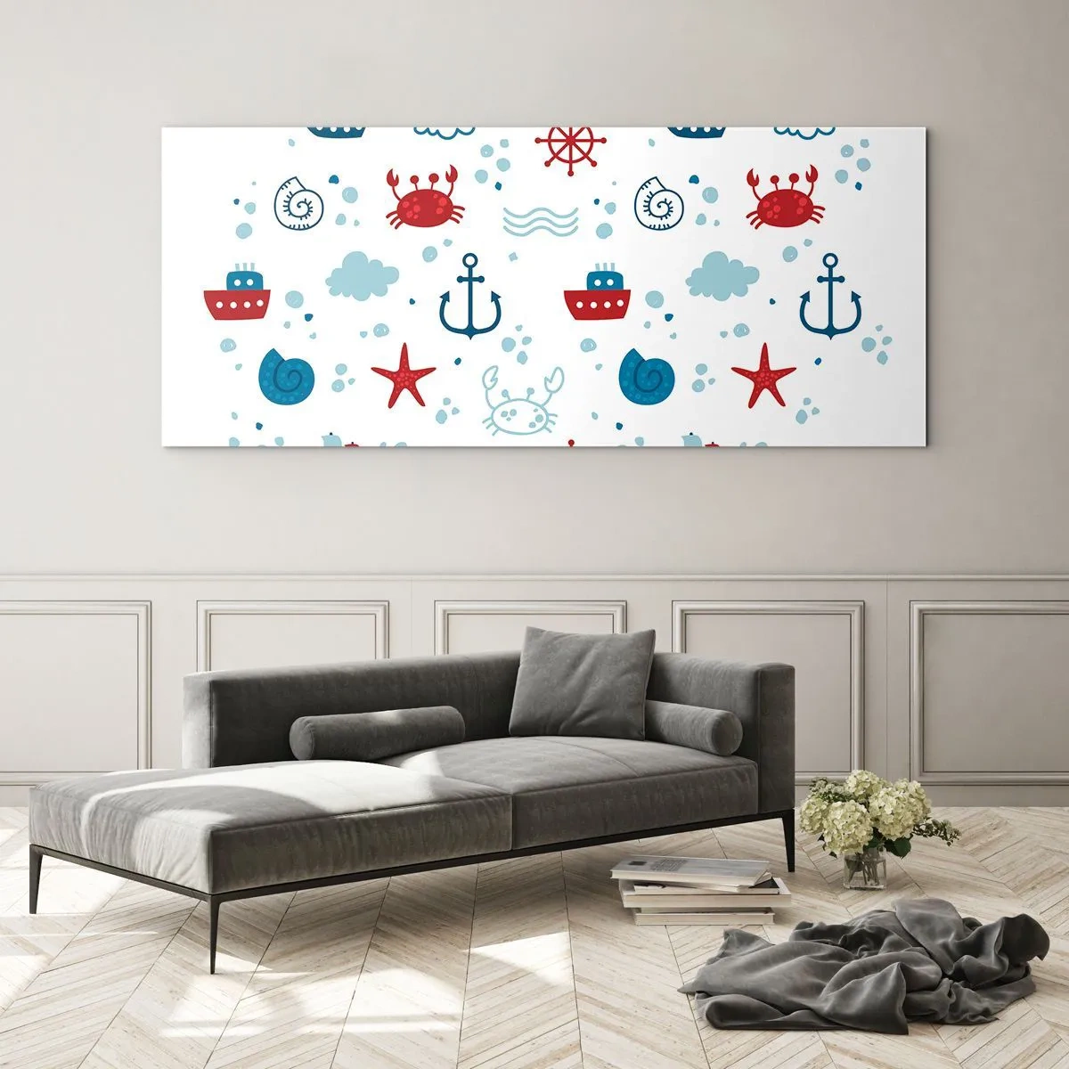 Üveg kép - Tengeri mese - 100x40 cm