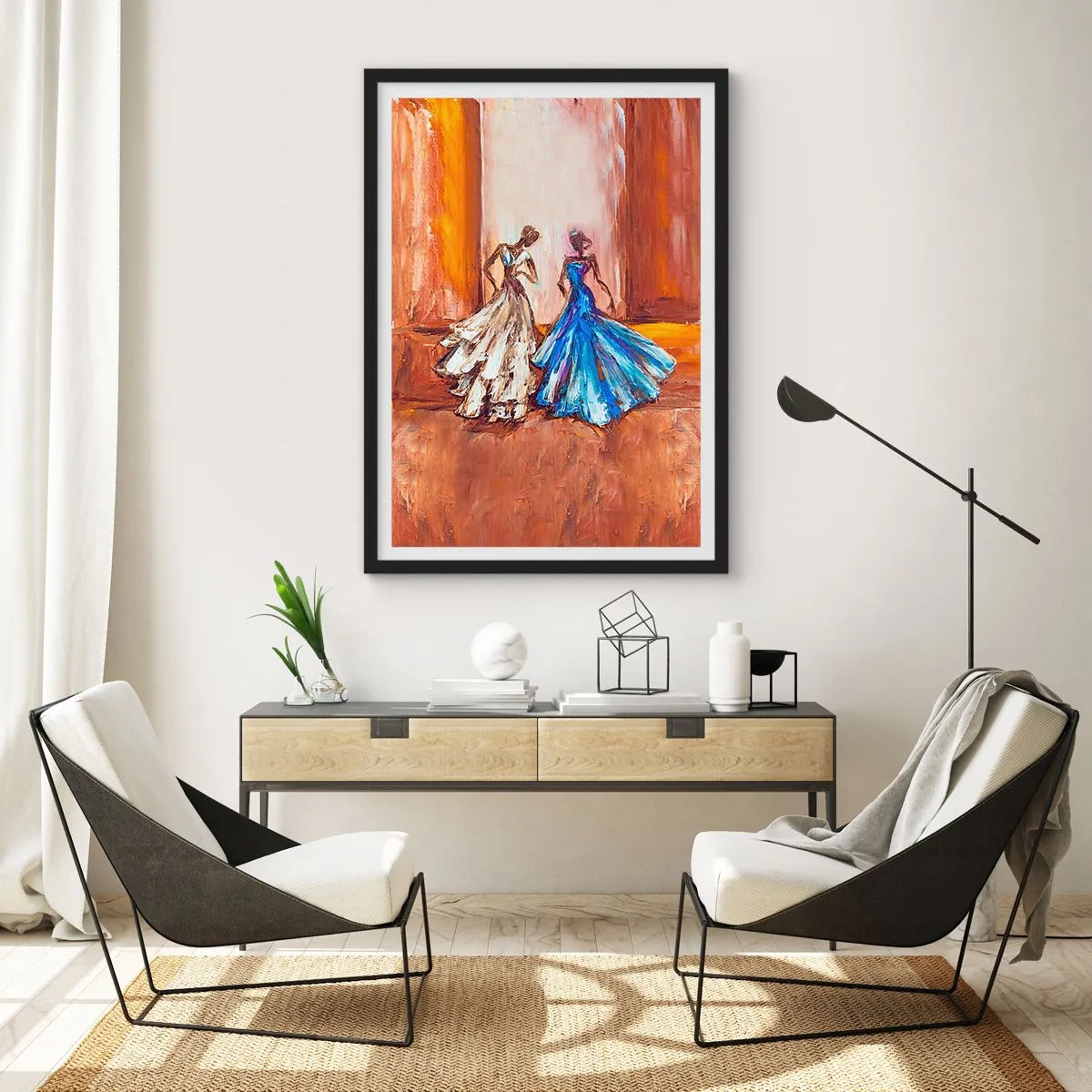 Poszter fehér keretben - Hálás páros - 40x50 cm
