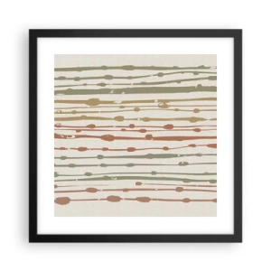 Poszter fehér keretben - Zenei színjegyzetelés - 40x40 cm