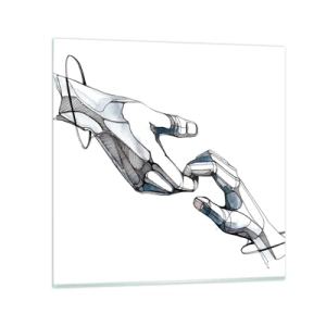 Üveg kép - Szép gesztus - 70x70 cm