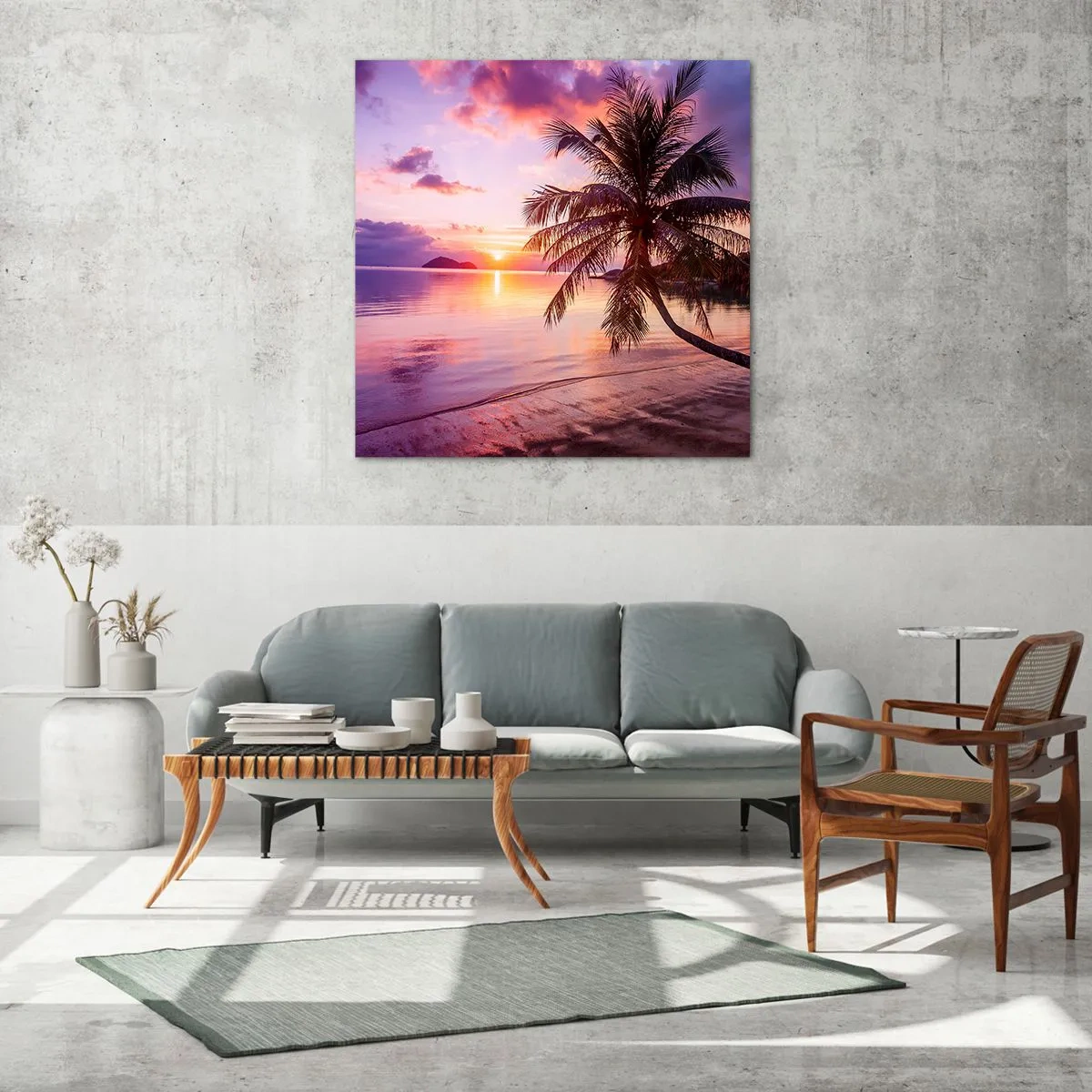 Üveg kép - Boldogság egészen a horizontig - 50x50 cm