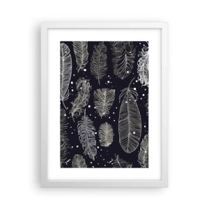 Poszter fekete keretben - Tollas csipke - 30x40 cm