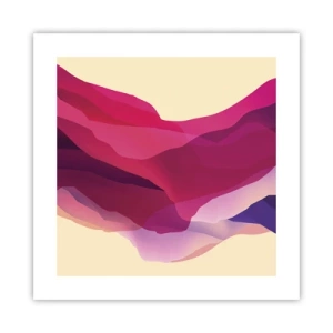 Poszter - Bíbor hullámok - 40x40 cm
