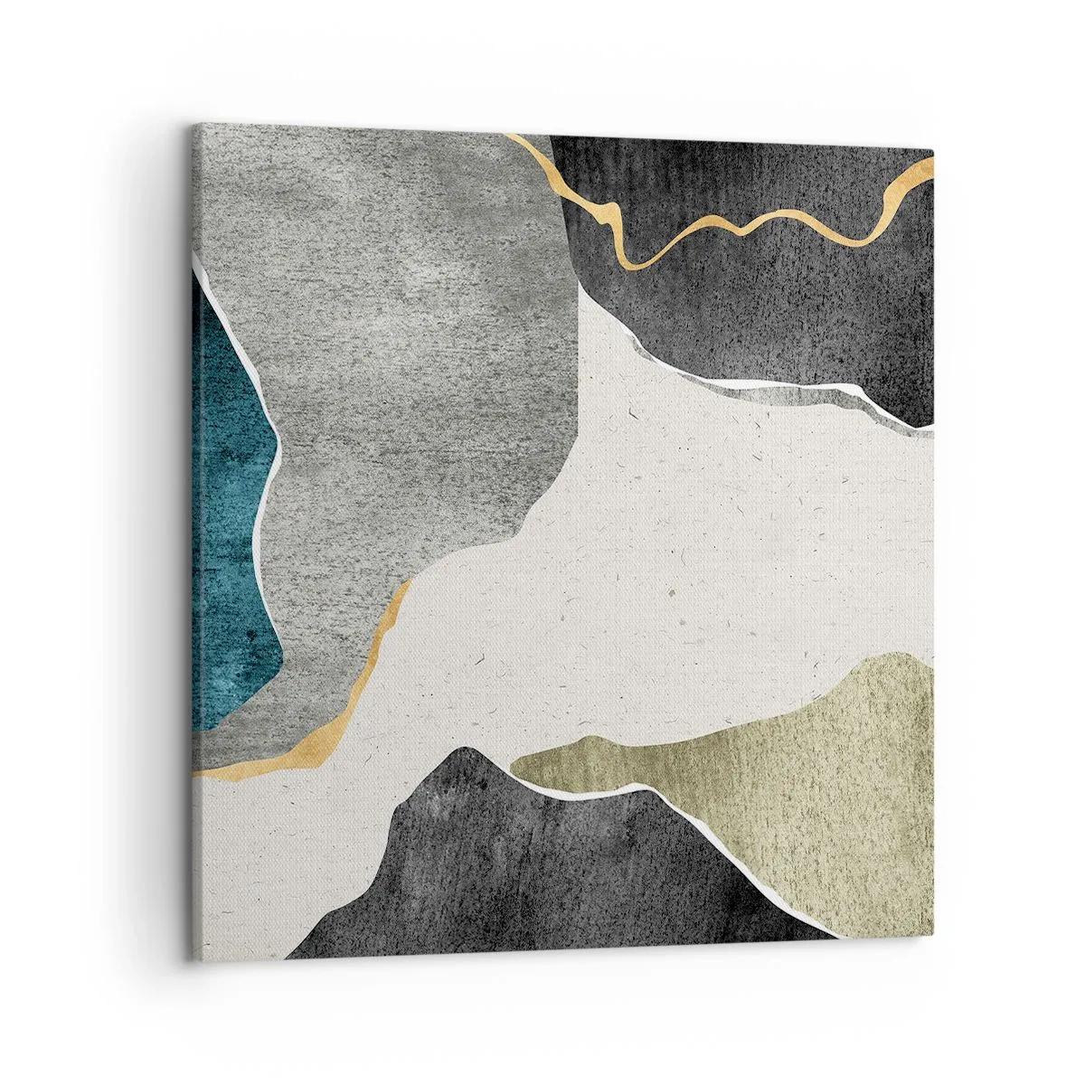 Vászonkép - Mozaik kompozíció aranyszállal - 50x50 cm