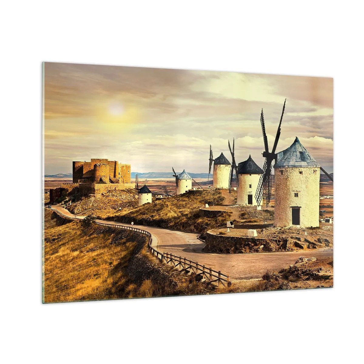 Üveg kép - Mindjárt megjelenik Don Quijote - 100x70 cm