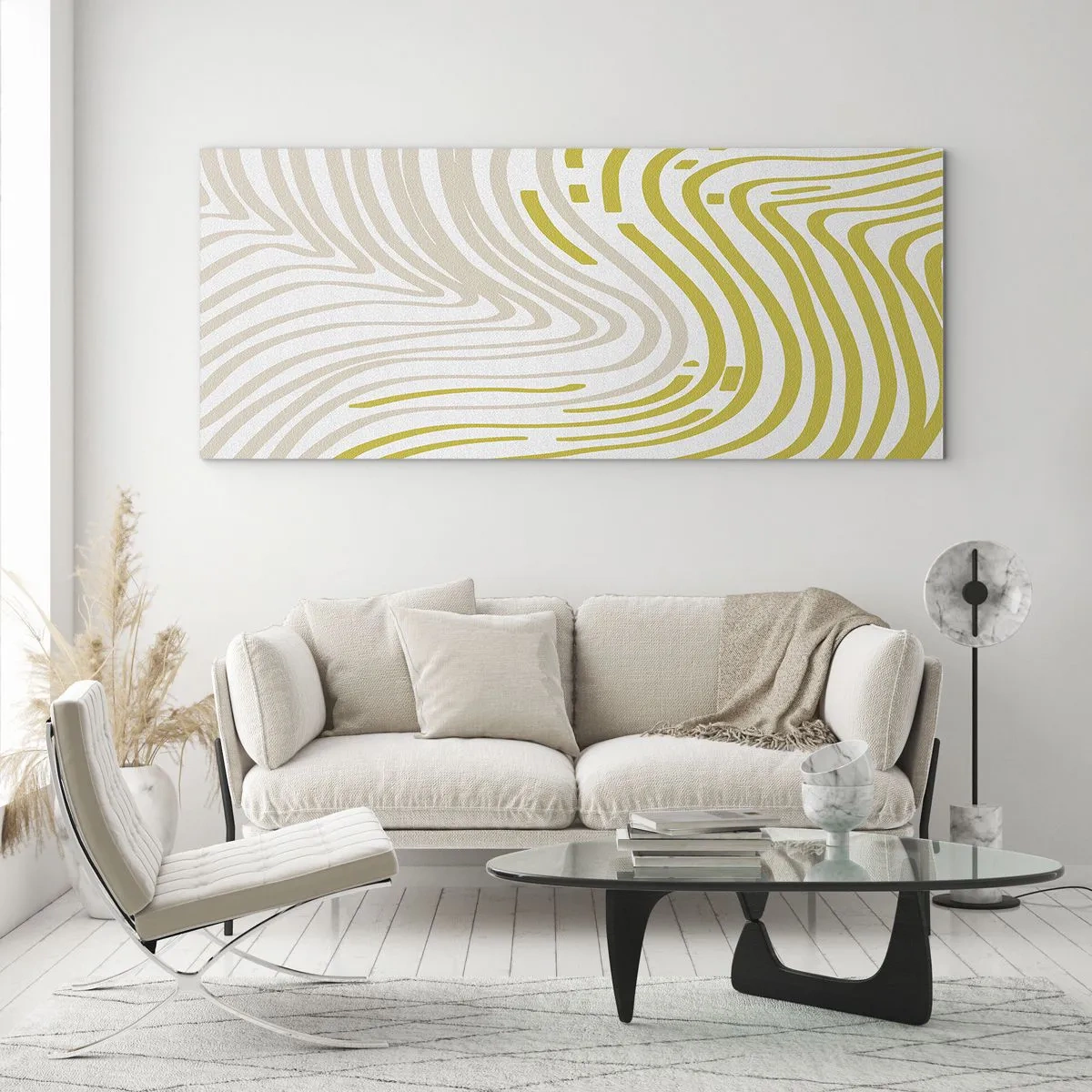 Üveg kép - Kompozíció szelíd kanyarral - 100x40 cm
