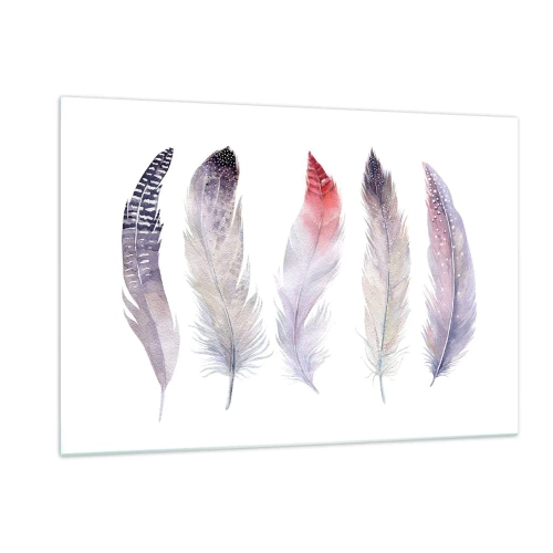 Üveg kép - Gyengéd, mint a sokszínű köd - 120x80 cm