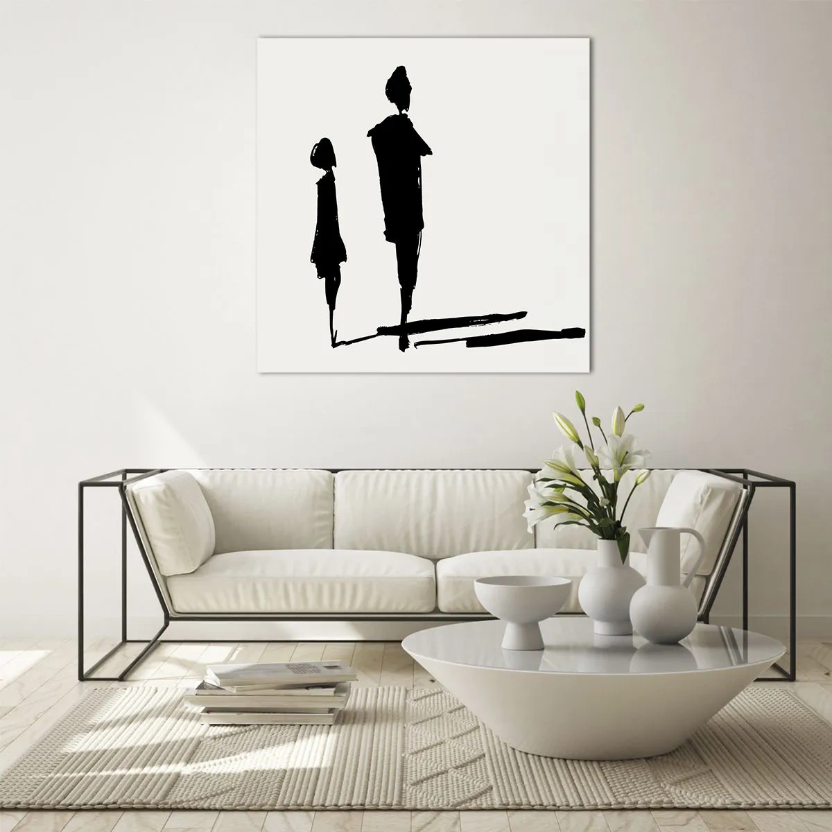 Üveg kép - Biztosan együtt? - 50x50 cm