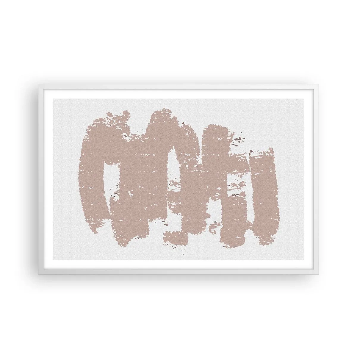 Poszter fekete keretben - Absztrakció lágy rózsaszínben - 91x61 cm