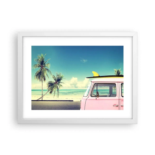 Poszter fekete keretben - Ideje elkezdeni a nyaralást - 40x30 cm