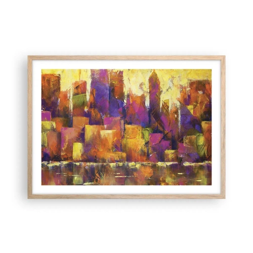Poszter világos tölgy keretben - Metropolitán kompozíció - 70x50 cm