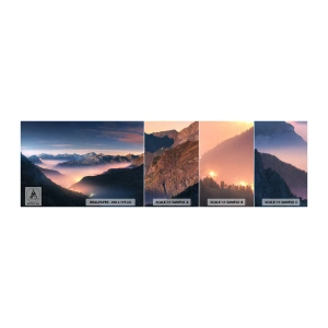 Fotótapéta Minta Öntapadós Deluxe Sticker - Fény a völgyekben - Tájkép, Hegyek, Erdő - 100x30 cm