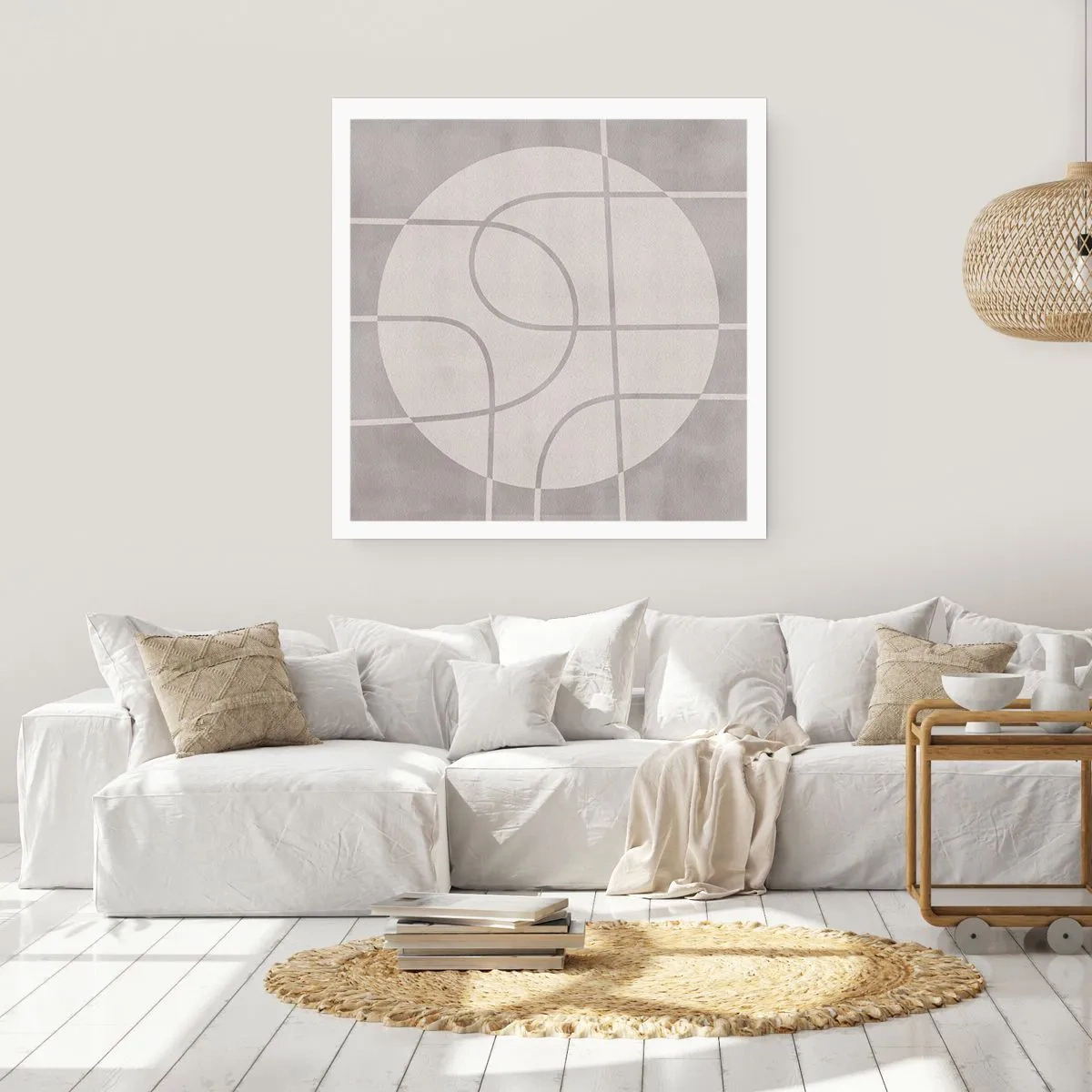 Poszter - Körkörös és egyenes - 30x30 cm