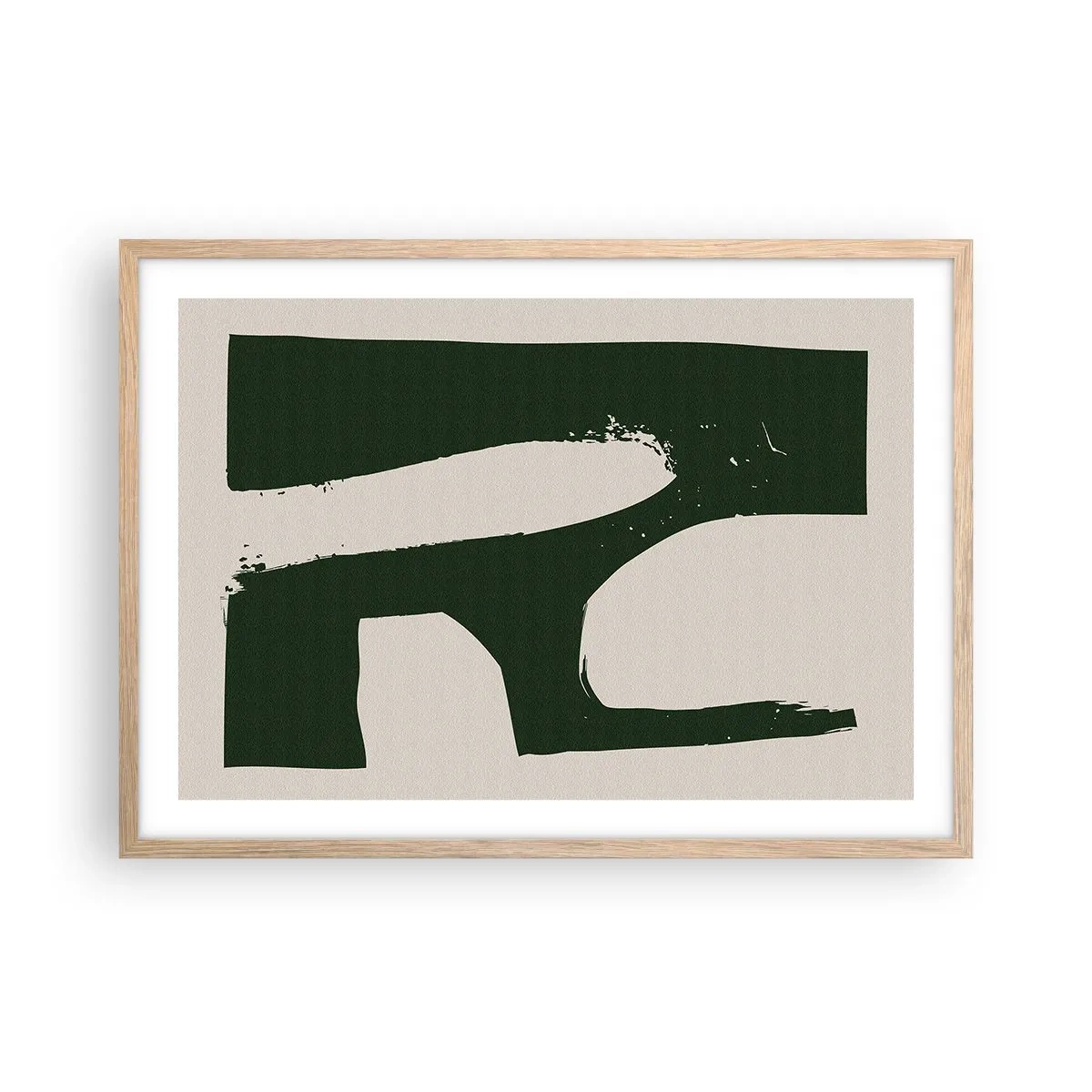 Poszter világos tölgy keretben - Fehér öblök - 70x50 cm