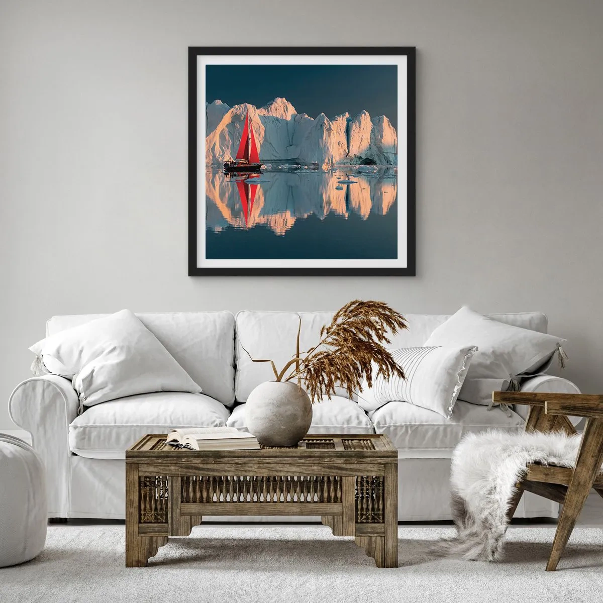 Poszter fehér keretben - A világ peremén - 50x50 cm