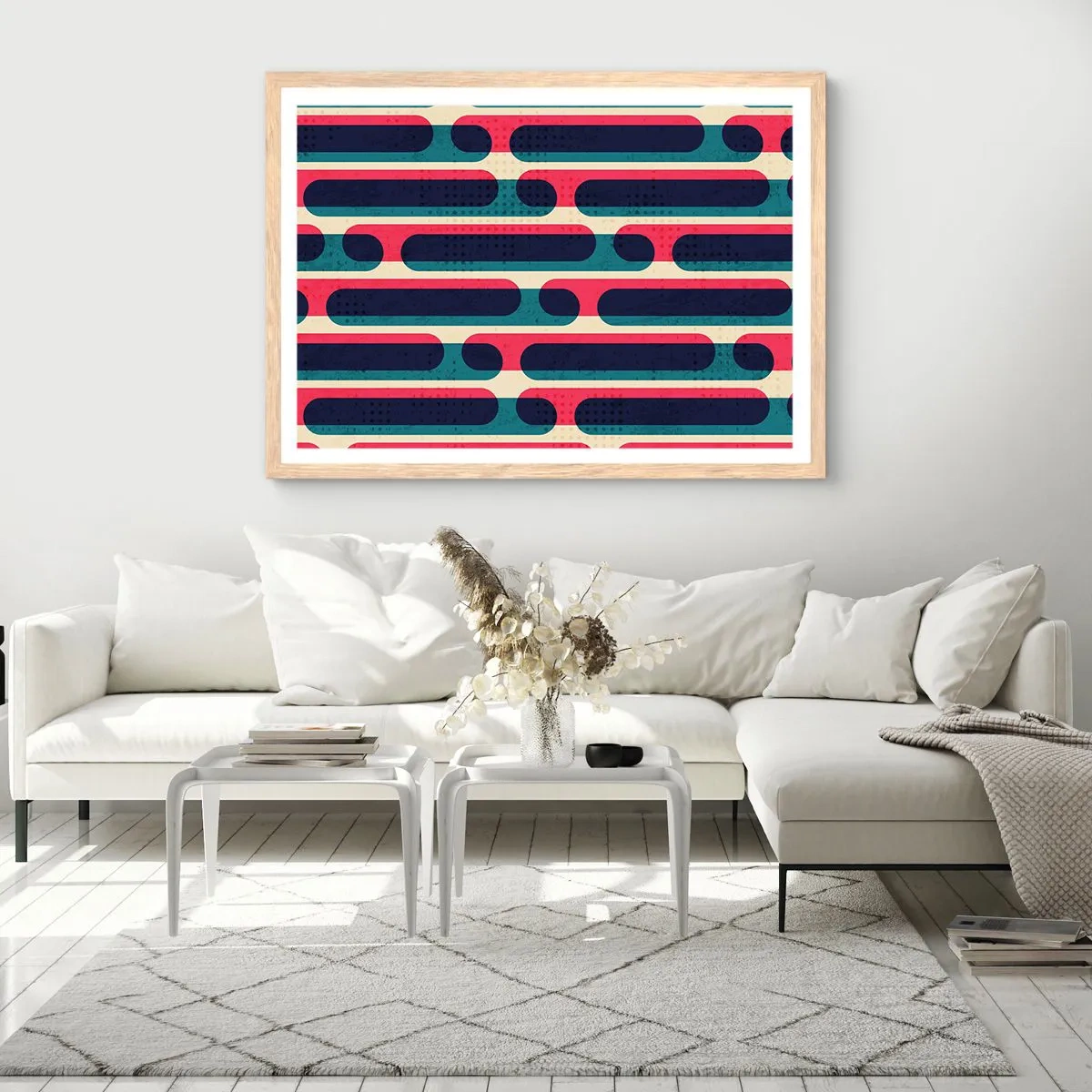 Poszter világos tölgy keretben - Mélységben és előre - 70x50 cm