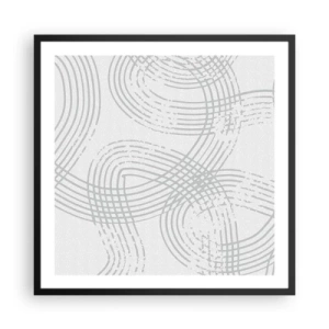 Poszter fehér keretben - Nincs egyenes út - 60x60 cm