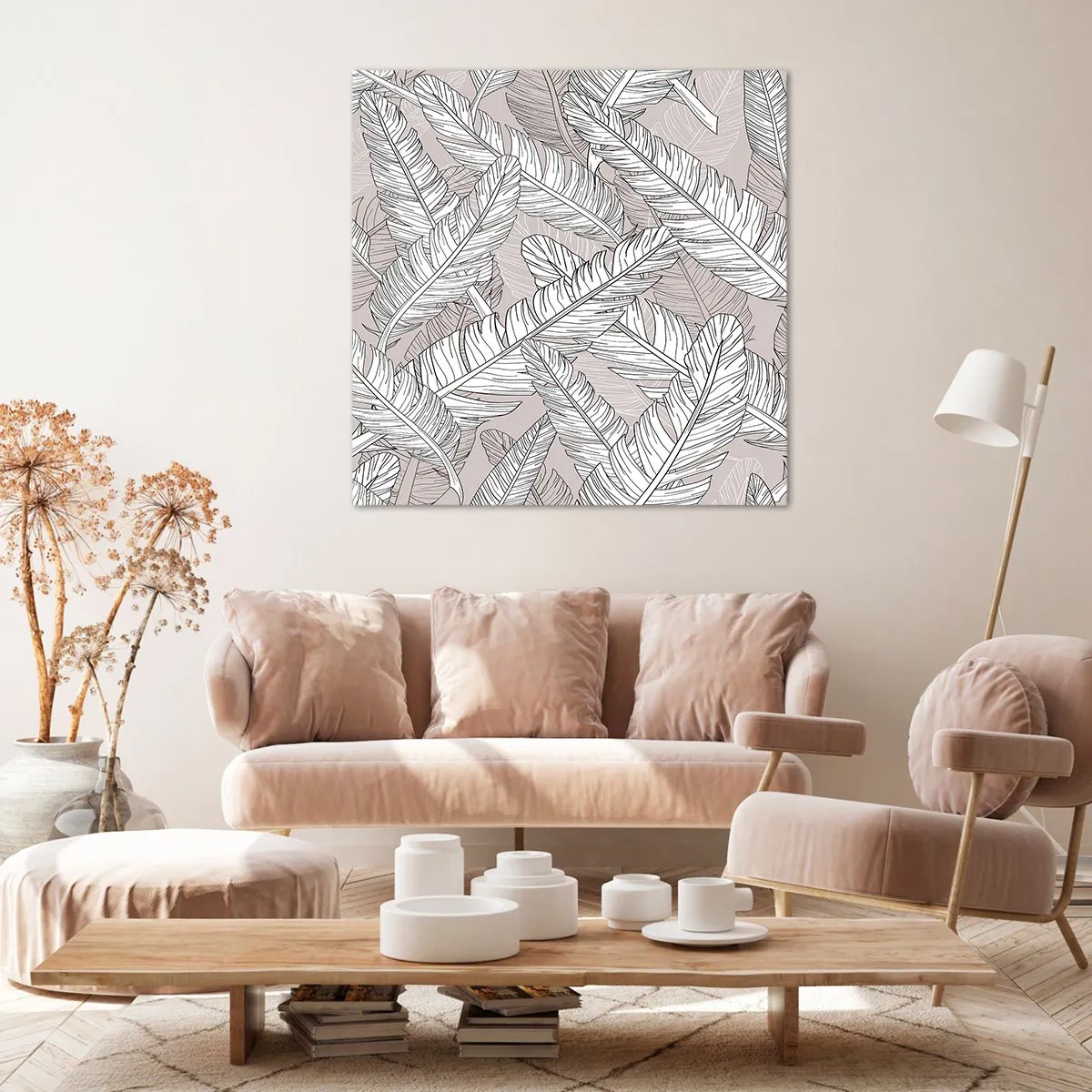 Vászonkép - Tollas kavarodás - 50x50 cm