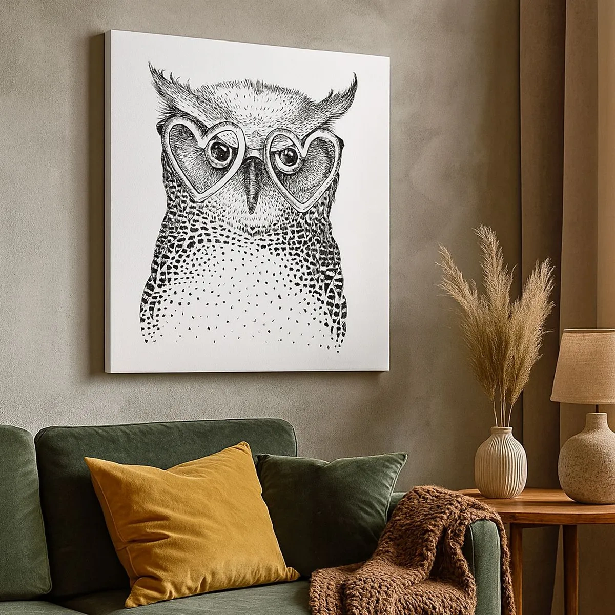 Vászonkép - Bölcsen és szeretettel - 30x30 cm