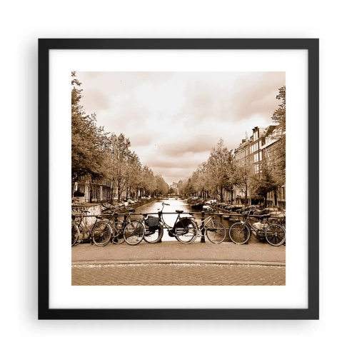 Poszter fehér keretben - Holland hangulat - 40x40 cm