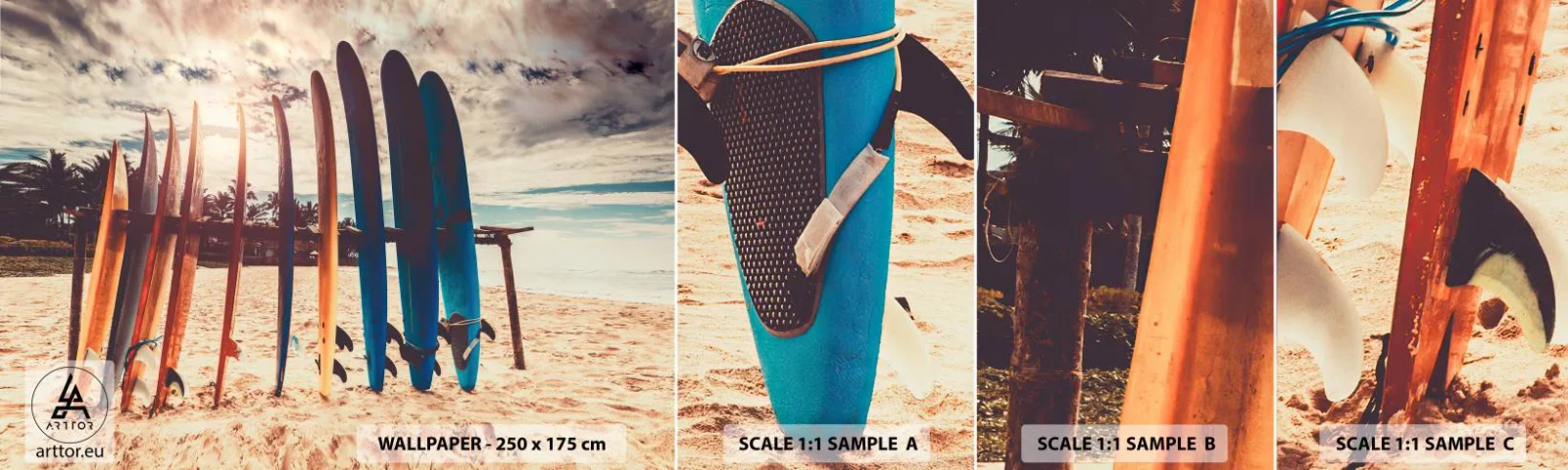 Fotótapéta Minta Standard Eco - Jó éjszakát, holnapig - Szörfözés, Tájkép, Szörfdeszka - 100x30 cm